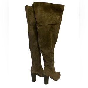 CHARLOTTE RUSSE OVER THE KNEE DARK TAUPE SUEDE BOOT (8.5) NWOT